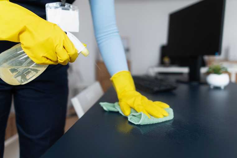 image of wiping a surface