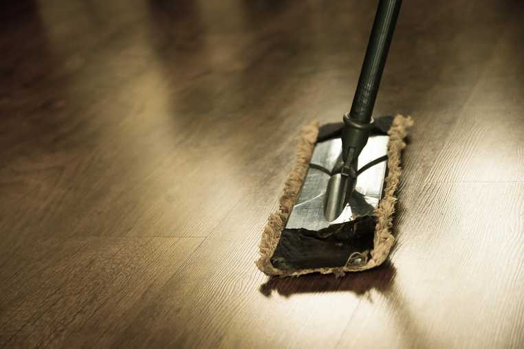 image of mopping the floor